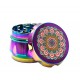  Alu-Grinder 4-teilig 55mm Rainbow Mandala 1