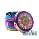  Alu-Grinder 4-teilig 55 mm Rainbow Mandala