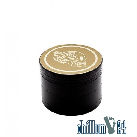 Alu-Grinder 4-teilig 50mm Black Silver Skull 1