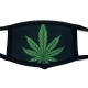 Mundschutz Behelfsmaske One Size Black Leaf Green 