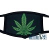 Mundschutz Behelfsmaske One Size Black Leaf Green 