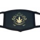 Mundschutz Behelfsmaske One Size Black Hemp Leaf Gold