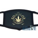 Mundschutz Behelfsmaske One Size Black Hemp Leaf Gold