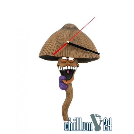 CannaBuds Mushroom Wanduhr 29cm