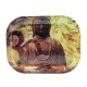 Metall Rolling Tray Buddha 18x14cm