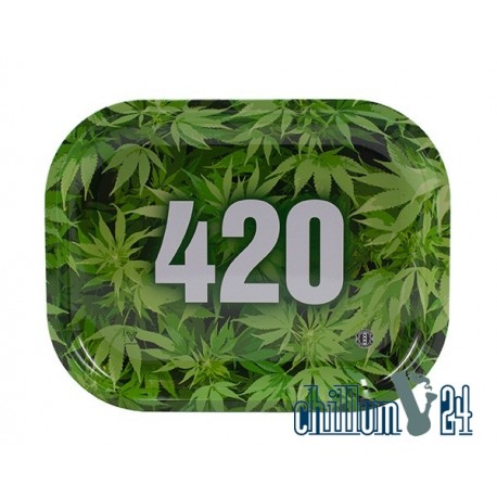 Metall Rolling Tray 420 Green 18x14cm