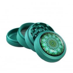 Black Leaf Alu-Grinder 4-tlg. Mandala Türkis