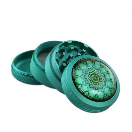 Black Leaf Alu-Grinder 4-tlg. Mandala Türkis
