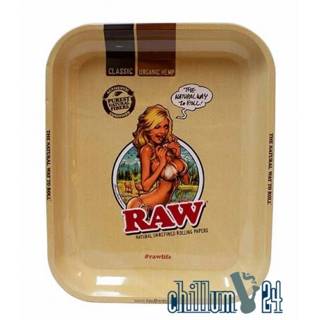Metall Rolling Tray RAW Girl 34x27,5cm