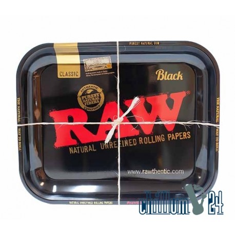 Metall Rolling Tray RAW Black Big Size 34x27,5 cm