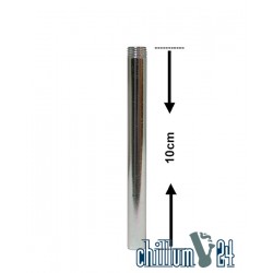 Chillum / Fallrohr mit Außengewinde ca. 12cm Alu