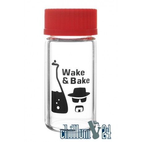 Heisenberg Glasbehälter mit Schraubverschluss Wake & Bake