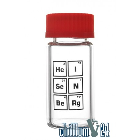 Heisenberg Glasbehälter mit Schraubverschluss He I Se N Be Rg