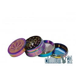 Amsterdam Metallgrinder 50mm Rainbow Leaves 1