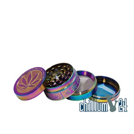 Amsterdam Metallgrinder 50mm Rainbow Leaves 1