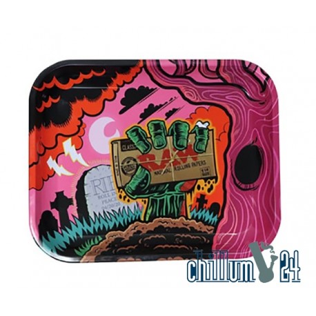 Metall Rolling Tray RAW Zombie 34x28x2,5 cm