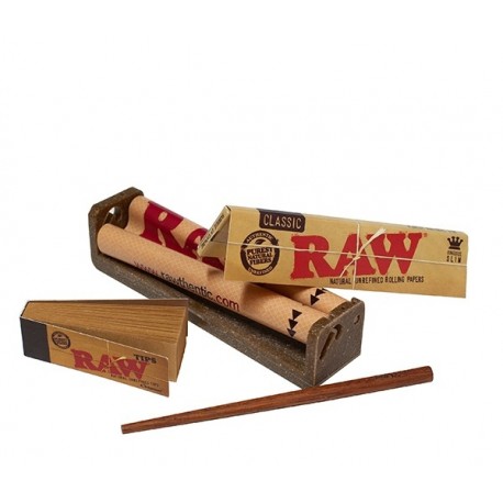 RAW-Set Drehmaschine, King Size Slim Paper, Tips u. Holz-Füllhilfe