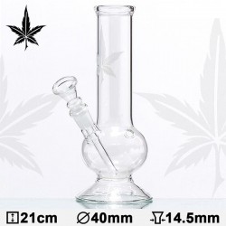 Plain Sand Leaf Glas Bong Mini Bowl 14,5er Schliff 21cm