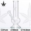 Plain Sand Leaf Glas Bong Mini Bowl 14,5er Schliff 21cm