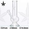 Plain Sand Leaf Glas Bong Mini Bowl 14,5er Schliff 21cm
