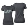 RAW Shirt Logo V-Neck Girl Grey
