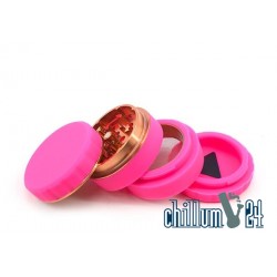 Silikon Aluminium Grinder 4-teilig 62 mm Pink