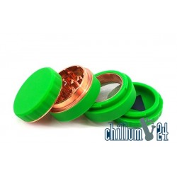 Silikon Aluminium Grinder 4-teilig 62mm Green