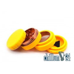 Silikon Aluminium Grinder 4-teilig 62mm Yellow