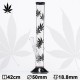 Multi Leaf Black Glas Bong 18.8er Schliff 42cm