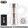 Grace Dabs Titanium Domeless Nail Removable 18.8 und 14.5 (female)