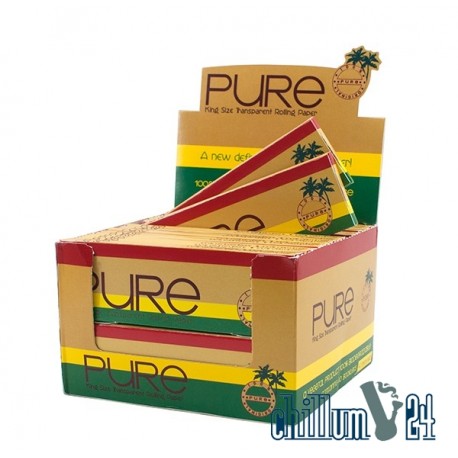 Box 40x PURE Transparent Rolling Papers 40 Blatt