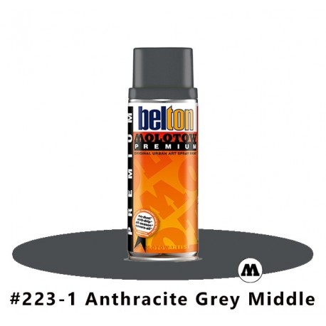 MOLOTOW Premium 400 ml 223-1 Anthracite Grey Middle