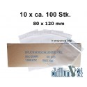 Box mit 10x Baggies Blanko 80x120x0,05 mm ca.100 Stück