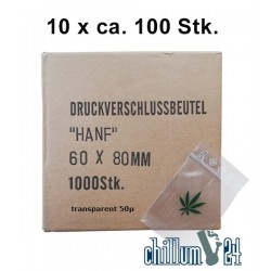 Box 10x 100 BAGGIES mit Blatt 60x80x0,05 mm 