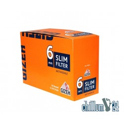 Box 20x Gizeh Aktivkohlefilter Slim 6mm