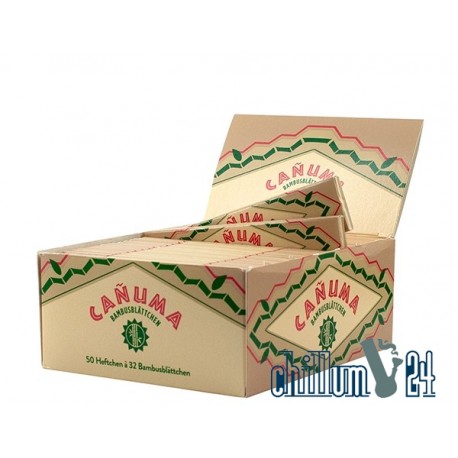 Box 50x Canuma Bambuspaper King Size Slim 32 Blatt