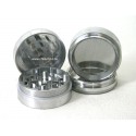 Alu-Grinder 4-tlg 40mm Silver 37mm hoch