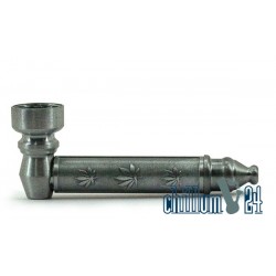 Atomic Metal Pipe Leaf Silver 8 cm