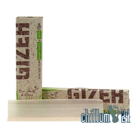 Gizeh Bio-Hanf King Size Slim Extra Fine 34 Blatt + 34 Tips