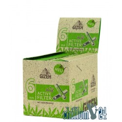 Box 20x Gizeh Bio-Hanf Aktivkohlefilter Slim 6 mm 10 Stk.