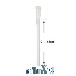 Chillum Glas-Schliffadapter 14.5 auf 14.5 Länge 9 - 25 cm