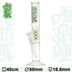 Amsterdam Glass Bong Spiral Perc Ice 40cm Green