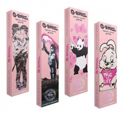 G-Rollz Banksys Grafitti Lightly Dyed Pink Organic Hemp inkl. Tips und Poker