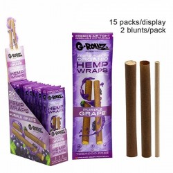 15er Box G-Rollz 2 Stk. Organic Hemp Wraps Purple Grape