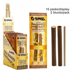 15er Box G-Rollz 2 Stk. Organic Hemp Wraps Mango Kush