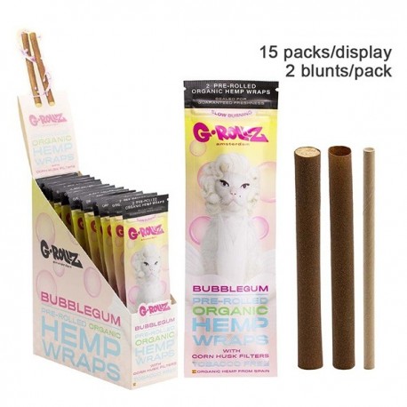 15er Box G-Rollz 2 Stk. Diamonds Hemp Wraps Bubble Gum