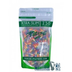 PURIZE Xtra Slim Rainbow Aktivkohlefilter 250er