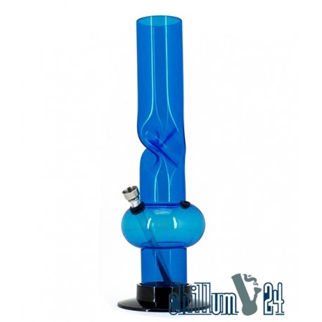 Acryl Bong Bubble Ice Twist 31 cm Blue