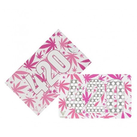 V-Syndicate Grinder Card 420 Pink Leaves