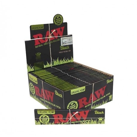 50er Box Raw Black Organic Hemp King Size Slim Papers